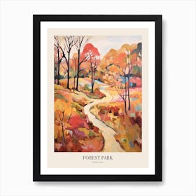 Autumn City Park Painting Forest Park St Louis Poster Art Print