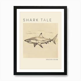 Dogfish Shark Vintage Illustration 2 Poster Art Print