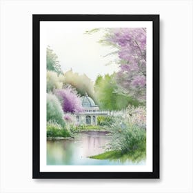 Botanischer Garten München Nymphenburg, Germany Pastel Watercolour Art Print