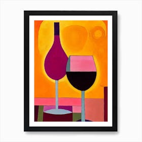 Garnacha Paul Klee Inspired Abstract Cocktail Poster Poster