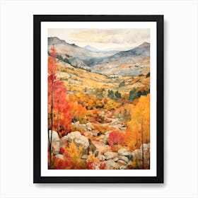 Autumn National Park Painting Sierra Nevada National Park Spain 2 Art Print