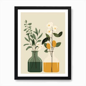 Vases With Flowers Art Print