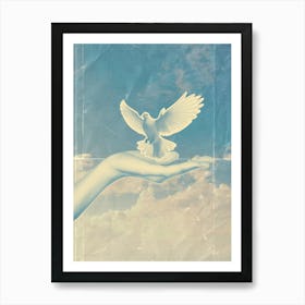 Dove On Hand Art Print