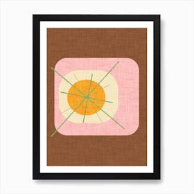 Flower Egg Brown Art Print