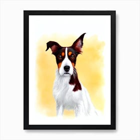 Irish Red And White Setter Illustration Dog Art Print