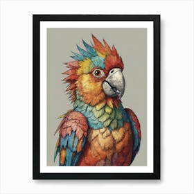 Colorful Parrot 34 Art Print