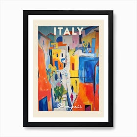 Pompeii Italy 2 Fauvist Painting Travel Poster Art Print