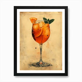 Aperol Spritz Orange 124 Art Print