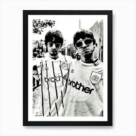 Liam and noel Gallagher oasis band music Art Print