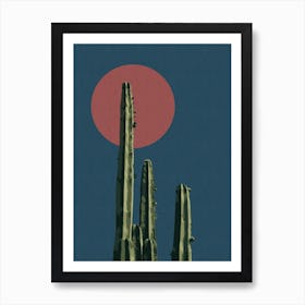 Cactus And Sun Art Print