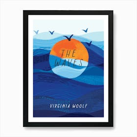 Book Cover - The Waves by Virginia Woolf Art Print