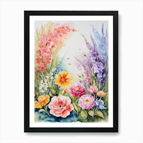 Watercolor Flower Painting 6 Art Print