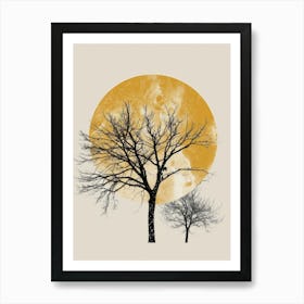 Trees In The Moonlight Art Print