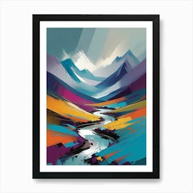 River In The Mountains 1 Art Print