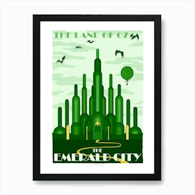 Fictional Travel - Emerald City Art Print