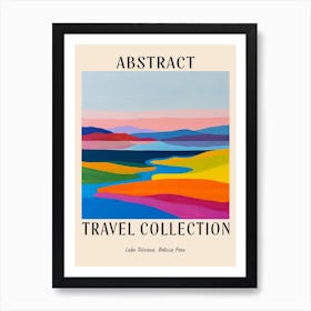 Abstract Travel Collection Poster Lake Titicaca Bolivia Peru 4 Art Print