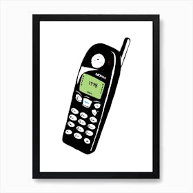 Retro 1998 Mobile Phone Art Print
