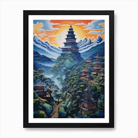 Asian Pagoda Art Print