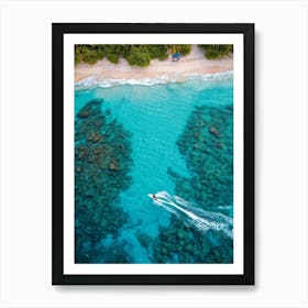 Aerial View Of A Tropical Beach Art Print