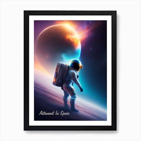 Astronaut Space Art Print