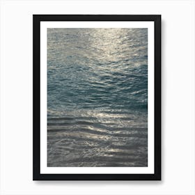 Sea water and subtle reflections of sunlight 1 Art Print