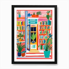 Colorful Book Shop storefront Art Print