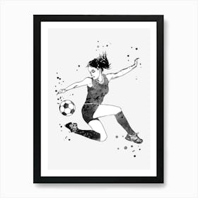 Female Soccer Player Art Print