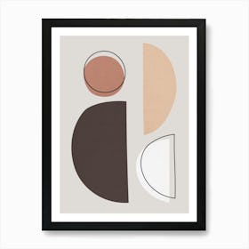 Geometry with expressive circles 9 Art Print