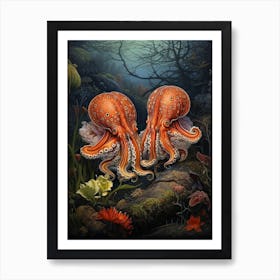 Friendly Octopus 3 Art Print