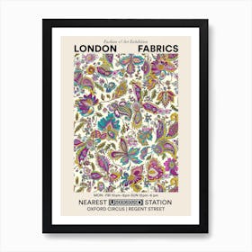 Poster Iris Impress London Fabrics Floral Pattern 3 Affiche