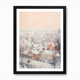Dreamy Winter Painting Belfast Northern Ireland 3 Art Print