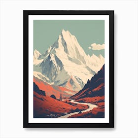 Tour De Mont Blanc France 7 Hiking Trail Landscape Art Print