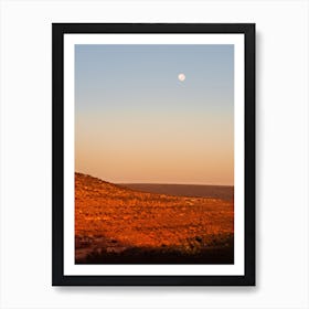 Morning Moon Kalbarri National Park Australia Art Print