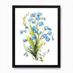 Forget Me Not Wildflower (3) Art Print