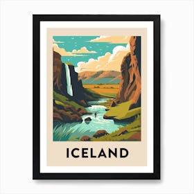 Vintage Travel Poster Iceland 10 Art Print