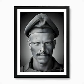 Soldier With A Mustache~Reimagined Art Print