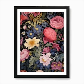 Floral Wallpaper 160 Art Print