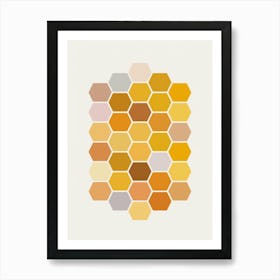 Honeycomb Pattern Art Print