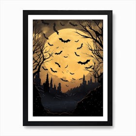 Bat Vintage Illustration 2 Art Print