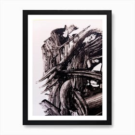 Abstract black paint background. 4 Art Print