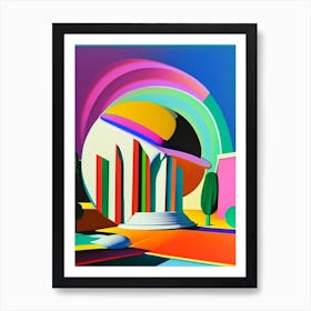 Saturn Abstract Modern Pop Space Art Print