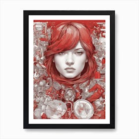 Red Haired Girl Art Print