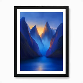 Sunset In The Mountains 2 Art Print