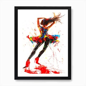 Fashion Model Design - Poser Model Paint Art Print