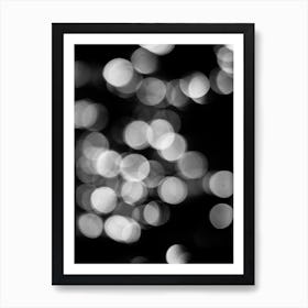 Black And White Christmas Glitter Art Print