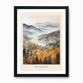 Autumn Forest Landscape The Trossachs Scotland 1 Poster Art Print