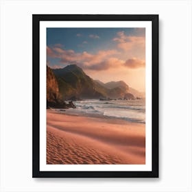 Sunset At The Beach 2 Art Print