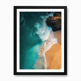 Aerial View Of A Beach 24 Art Print