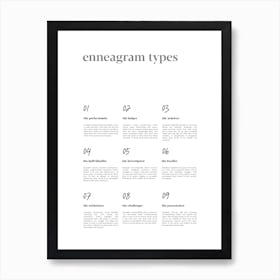 Enneagram Types Art Print