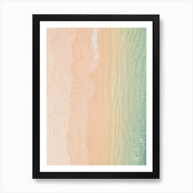 Ocean Waves On Sandy Beach Art Print